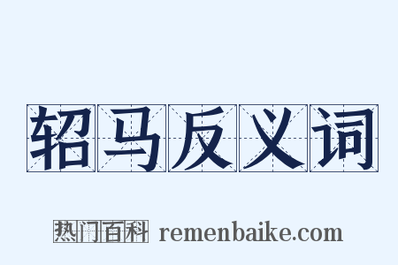 轺马反义词是什么意思的图片